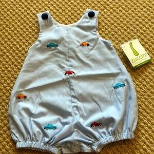 NEW with tags! Zucchini Kids light blue car bubble - size 3 months.